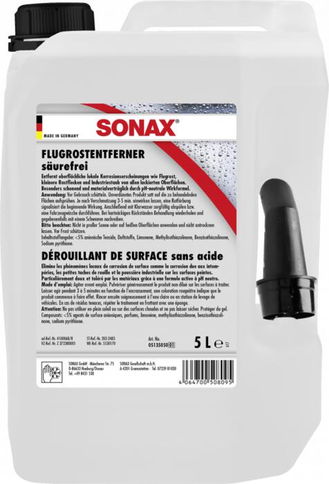 SONAX 513505 Rūsas daļiņu noņēmējs -