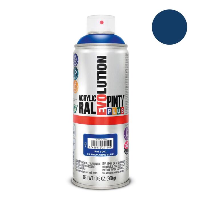 Akrila krāsa aerosolā zila RAL 5002