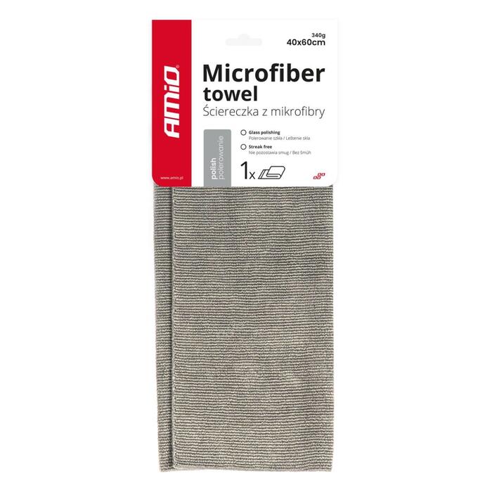 Mikrošķiedras lupatiņa pulēšanai 40x60cm 340g AMIO-03743