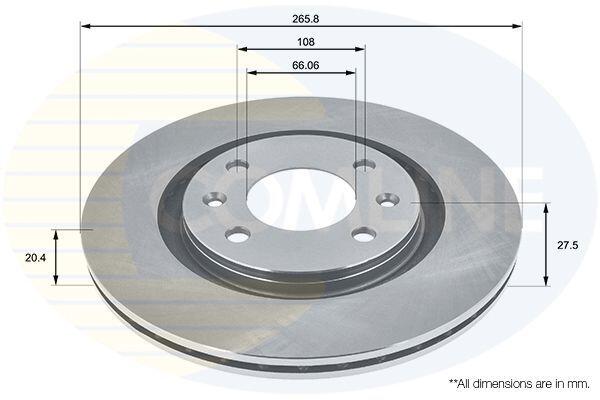 Bremžu disks COMLINE, CITROEN, PEUGEOT (1504V)