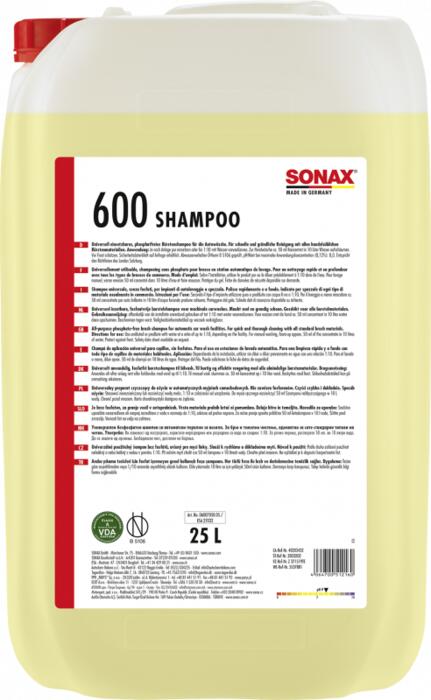 SONAX 600705 Auto šampūna koncentrāts 25L