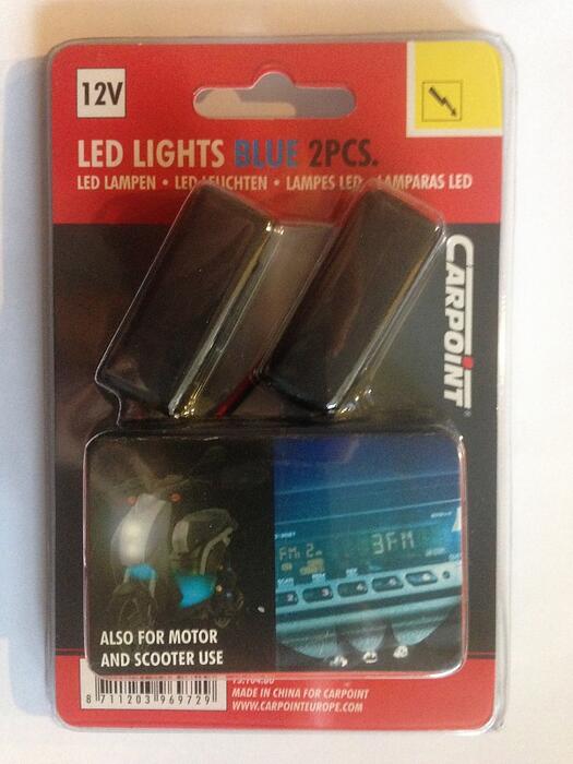 Dekoratīvas zilas LED gaismas 2gb 6LED