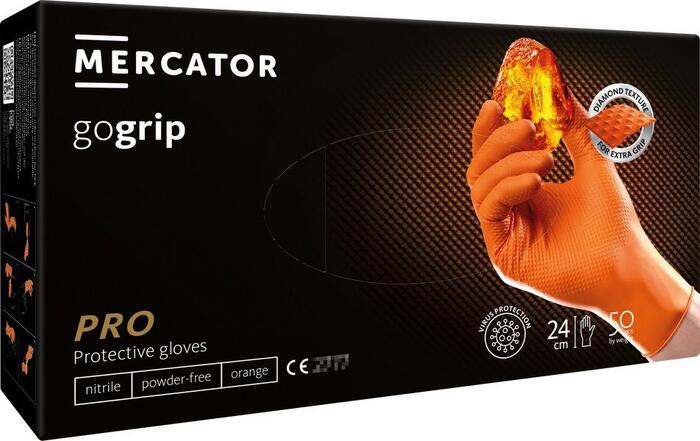 Mercator Medical Melni nitrila cimdi GoGrip