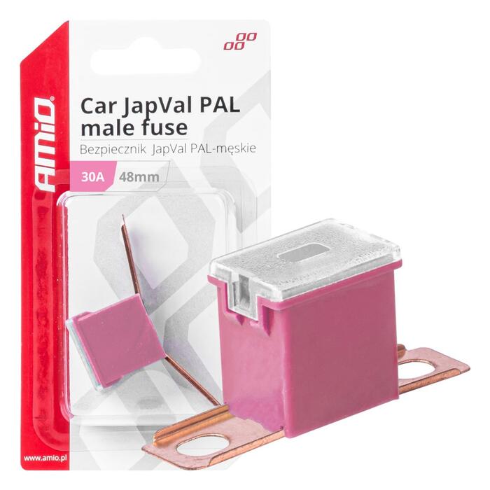 Drošinātājs Car JapVal PAL male fuses 48mm 30A AMIO-03418 (03418)