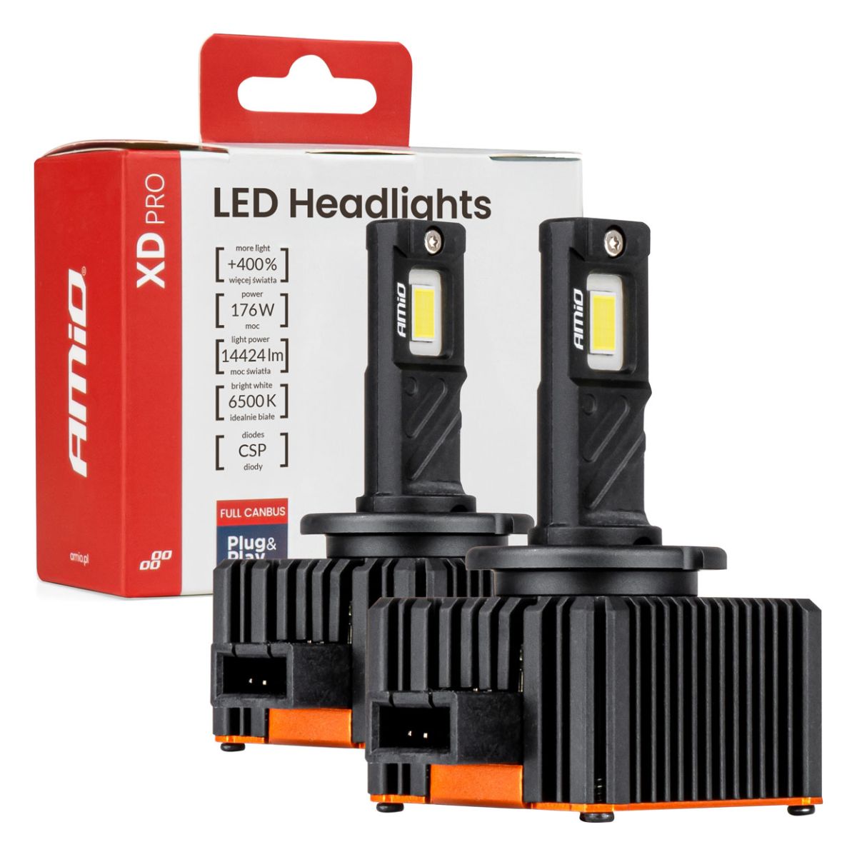 LED Headlights XD PRO D8S FULL CANBUS AMIO-04684 (04684)
