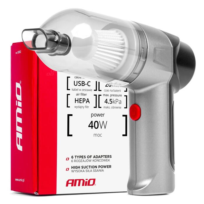 Auto putekļusūcējs HEPA AMiO-03692 (03692)