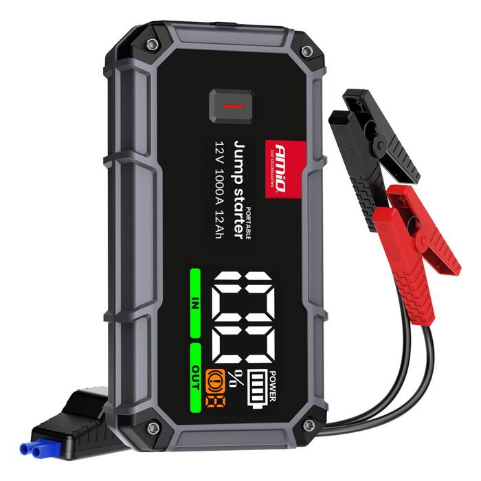 Pārnēsājams 3in1 akumulatora starteris/LED/Powerbank   12V 12Ah