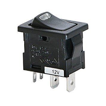 Slēdzis LED sarkans 12V 10A, 2gb