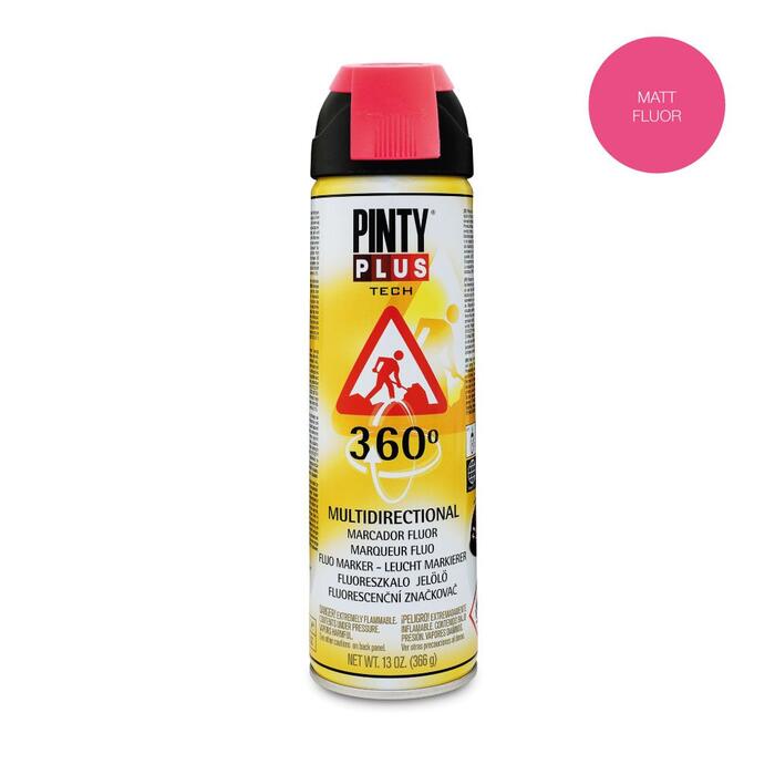 Ceļu marķēšanas fluorescējoša krāsa aerosolā sarkana