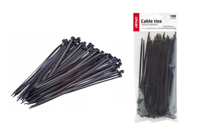 AMiO Plastmasas savilcēji  black 2,5x200mm