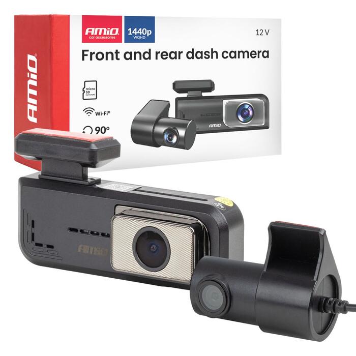 Videoreģistrators Dash Cam 2K + 1K WLAN 512 GB WIFI Full HD AMIO-04800 (04800)
