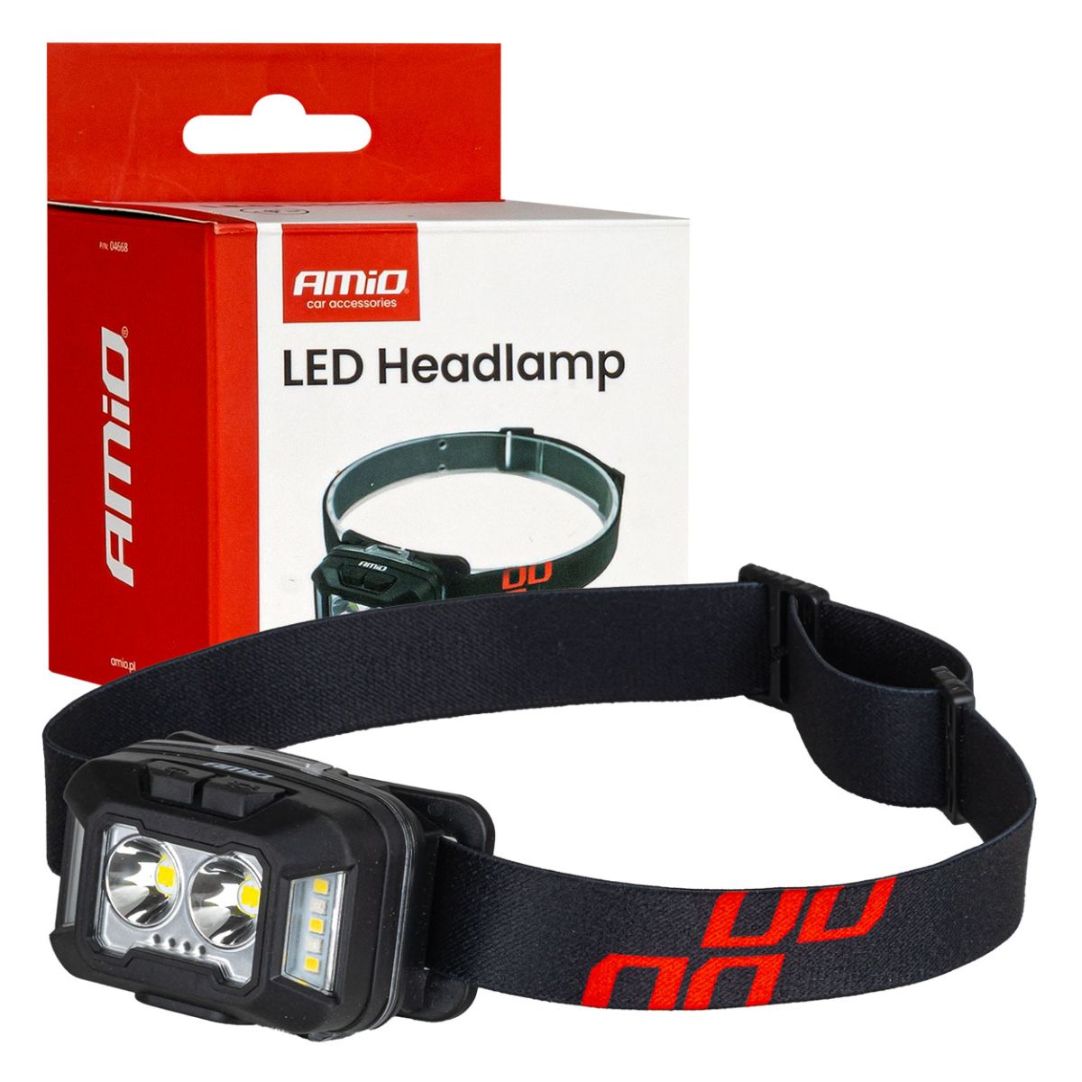 LED Galvas likturis 2xXPG+10SMD 1800mAh SUPER BRIGHT (BATT) AMIO-04668 (04668)