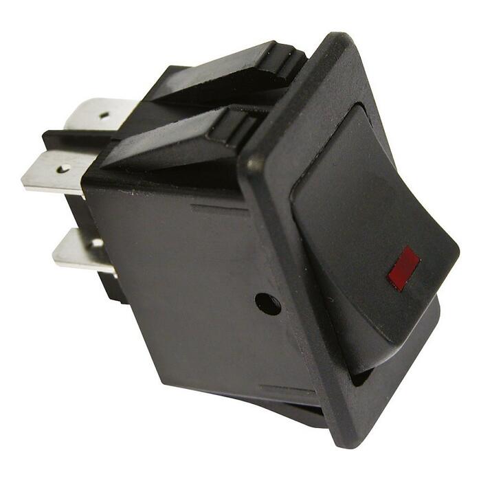 Slēdzis LED sarkans 12V 35A, 2gb