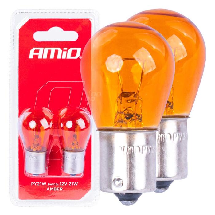 AMiO Halogen spuldze PY21W BAU15S 12V