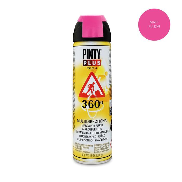 Ceļu marķēšanas fluorescējoša krāsa aerosolā rozā