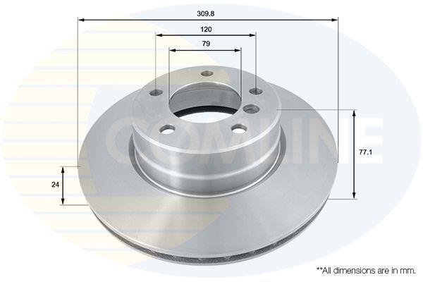 Bremžu disks COMLINE 1737v, BMW E60
