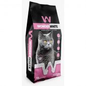 Wonder White BENTONITE CAT LITTER BABY POWDER SCENTED - комкующийся наполнитель для кошачьего туалета с детской пудрой 18л/15,3 кг
