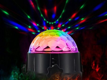 Проектор диско шар RGB LED с питанием от сети + пульт (P12268)