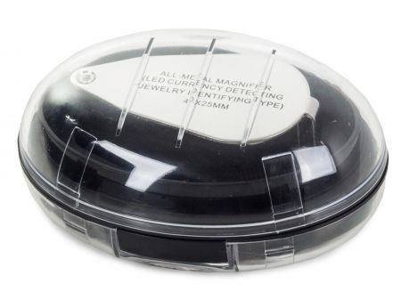 Карманная ювелирная лупа 40x LED UV (P09109)