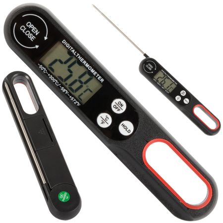 Elektronisks termometrs ar LCD displeju -50 līdz 300 °C melns (P07176_CZ)