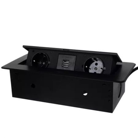 Розетка скрытая в столешнице USB двойная (код товара P21446)