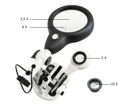Manipulators Trešā roka (Statīvs ar palielināmo stiklu) (P09163)