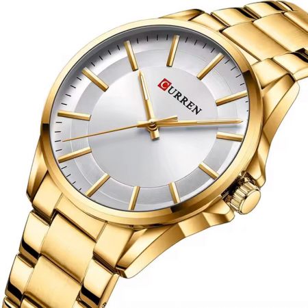 CURREN Vīriešu rokas pulkstenis 8429 (ZC043A) + BOX gold/silver