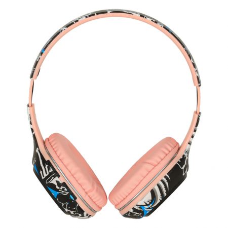 Беспроводные складные наушники Bluetooth RGB розовые (код товара 3142_1)