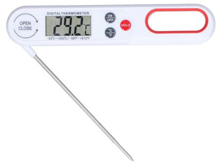 Elektronisks termometrs ar LCD displeju -50 līdz 300 °C balts (P07176_B)