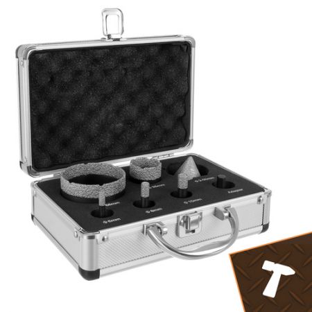Dimanta kroņurbju komplekts koferī 7 gab. M14 6-68 mm (P27080)