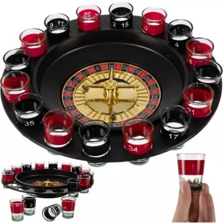 Настольная игра для взрослых Рулетка + рюмки (P23463/8466/P18029)