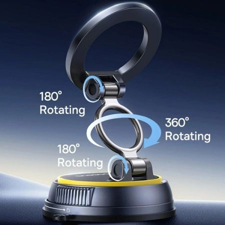Baseus VC2 Flex Suction Cup Magnetic Clamp Car Mount Автомобильный держатель / космический чёрный (C0013803)
