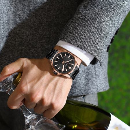 CURREN Vīriešu rokas pulkstenis 8424 (ZC040D) + BOX gold/black