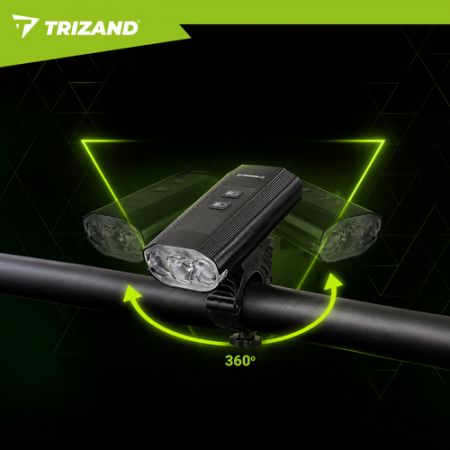 Велосипедный передний и задний фонарь 1300lm 5200mAh USB (P27800)