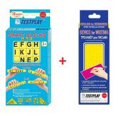 Testplay Gudrie klucīši Ābece ENG + Sensora lineāls Rokrakstā trenažieris ENG (T-0220)