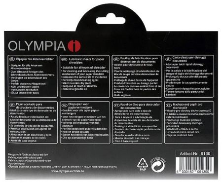 OLYMPIA Бумага для смязки измельчителей бумаги