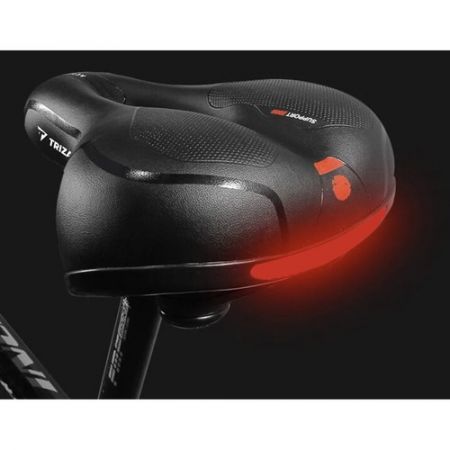 Velosipēda sēdeklis ar atstarotāju melns (preces kods P20987)