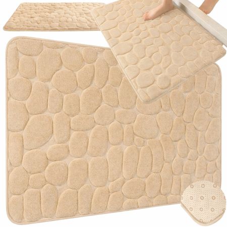 Коврик для ванной 80x50 см бежевый (P27606_BE)