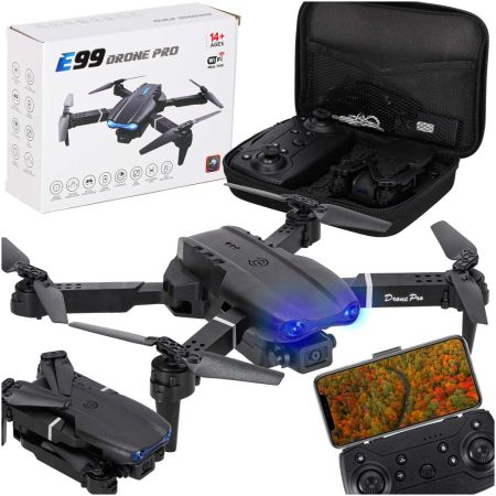 RC drons E99 Pro ar divu kameru un 720P un bezgalvas vadību (2922)