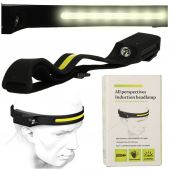 Налобный фонарик LED USB заряжаемый с датчиком движения (4841)