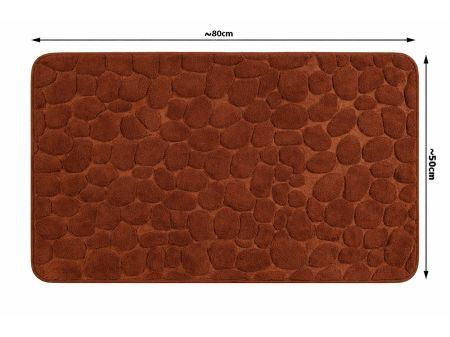 Коврик для ванной 80x50 см коричневый (P27606_BR)