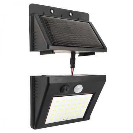 Āra lampa ar saules bateriju un sensoru 30 LED (PZD53B)
