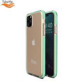 TakeMe Прозрачный TPU чехол-крышка с цветной рамкой для Apple iPhone 11 Pro Max Ментоловый (TM-TRCF-IP11PM-MI)