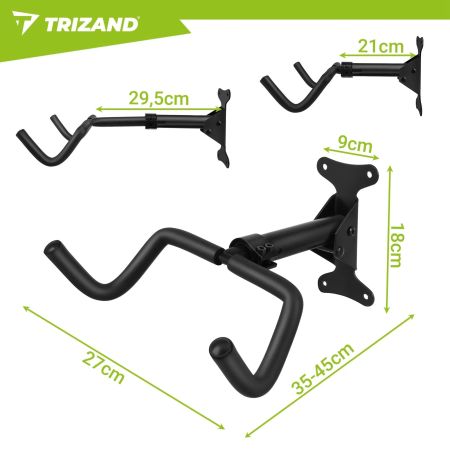Velo sienas turētājs - āķis 30 kg 24–29 collu (P28061)