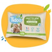 Tidoo Влажные салфетки с календулой, без ароматизаторами, 58шт. (3760001768985)