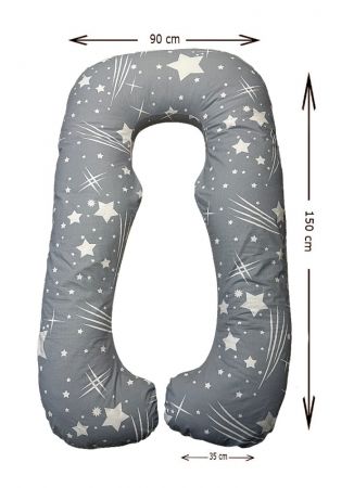 Подушка анатомической формы для беременных RELAX grey stars