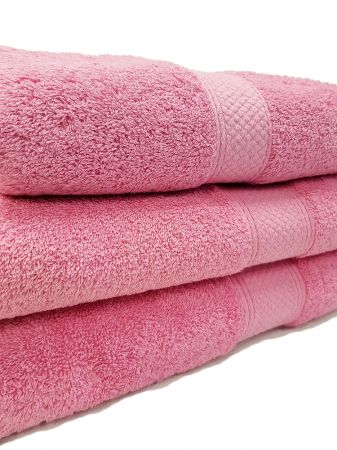 Махровое полотенце LUX pink (3996)