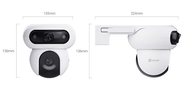 EZVIZ H90 Уличная панорамная камера Pan & Tilt 360 с двумя объективами и Wi-Fi (4MP+4MP)