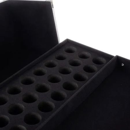 Kosmētikas koferis 42,5x35x24,5 cm melns (P22529)