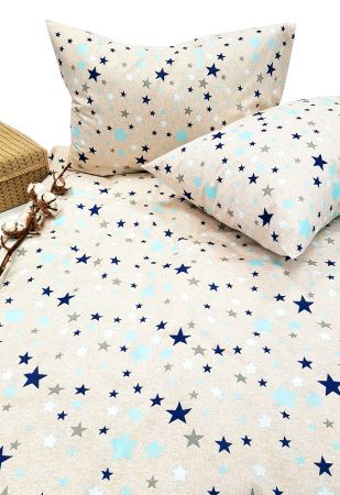 Простынь blue beige STARS (3591)